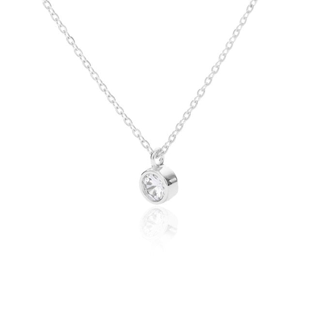 Heart  Gold Chain Zircon Heart Pendant Necklace