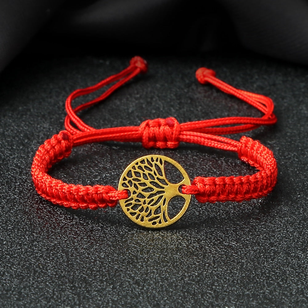 Metal Red String Braided Rope Bracelets