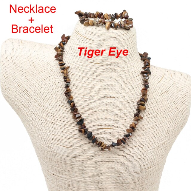Irregular Natural Crystals 7 Chakras Stone Bracelet