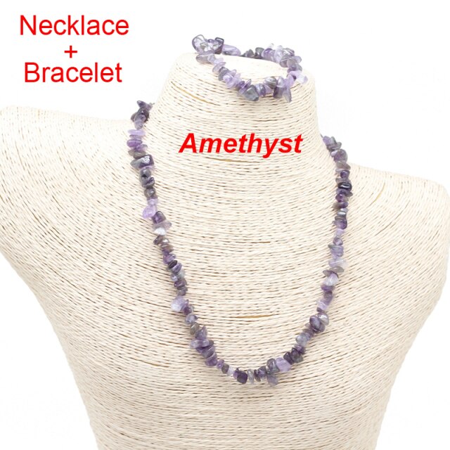 Irregular Natural Crystals 7 Chakras Stone Bracelet