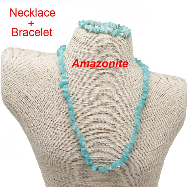 Irregular Natural Crystals 7 Chakras Stone Bracelet