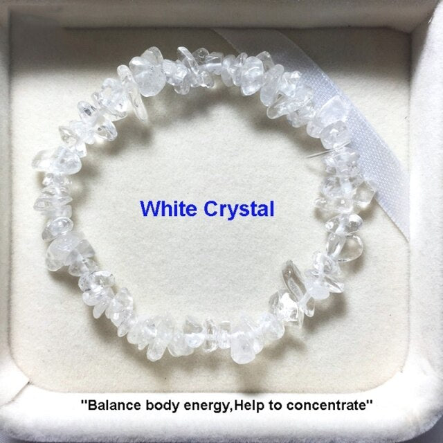 Irregular Natural Crystals 7 Chakras Stone Bracelet