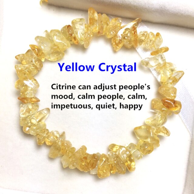 Irregular Natural Crystals 7 Chakras Stone Bracelet