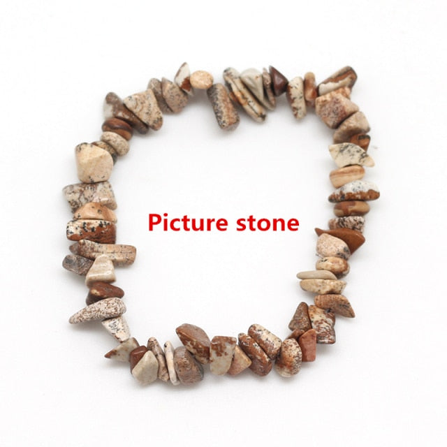 Irregular Natural Crystals 7 Chakras Stone Bracelet