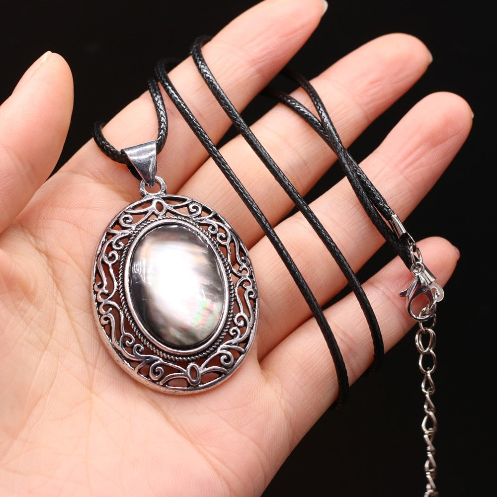 Natural Stone Necklace Water Drop Crystal Opal Necklace