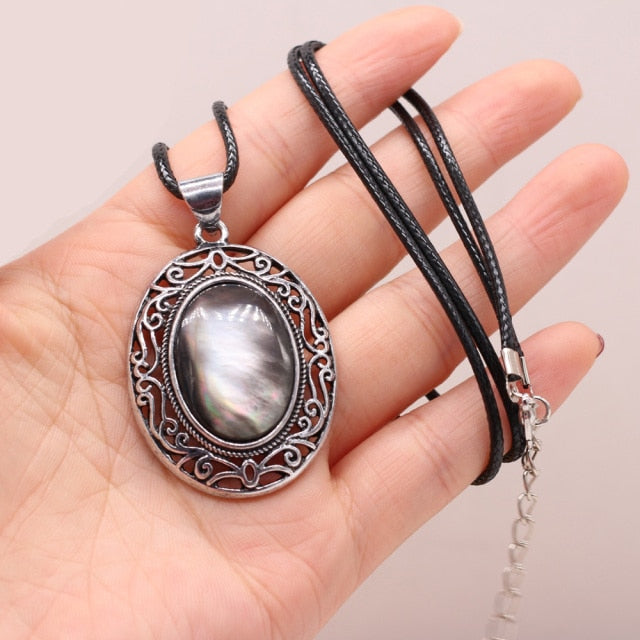 Natural Stone Necklace Water Drop Crystal Opal Necklace