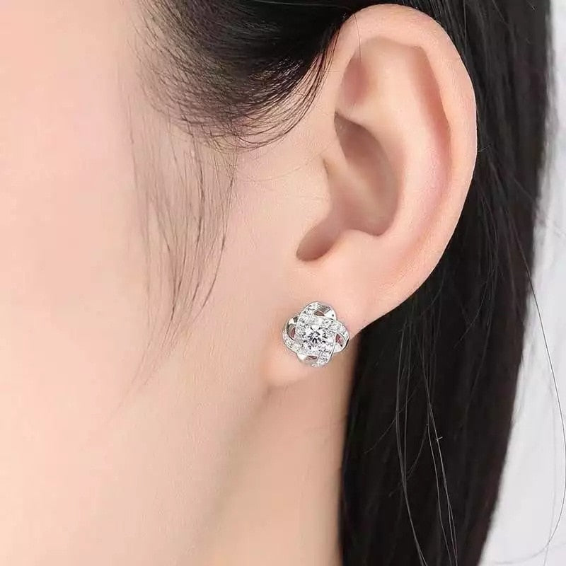Genuine Amethyst Stud Earrings