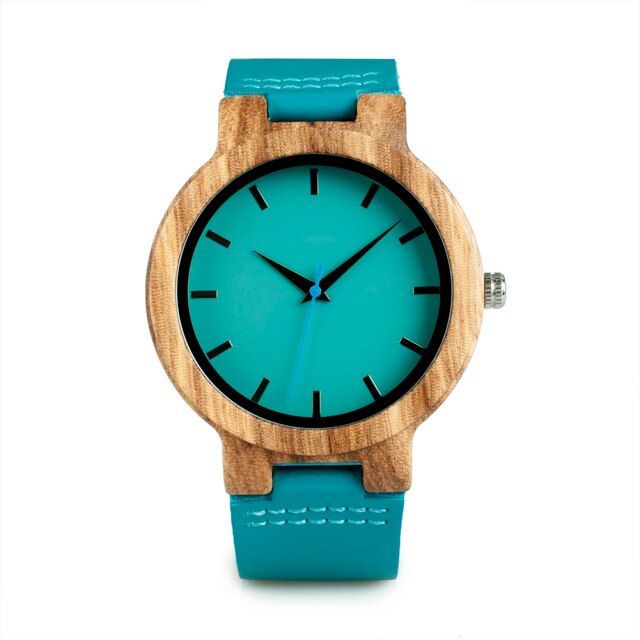 Ladies Casual Quartz Watches Natural Bamboo Wristwatch