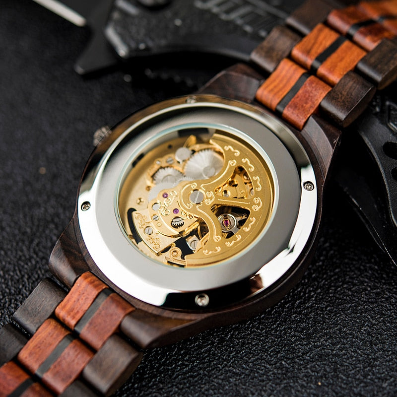 Couple Wooden  Watch Male Ladies Waterproof in Gift Box