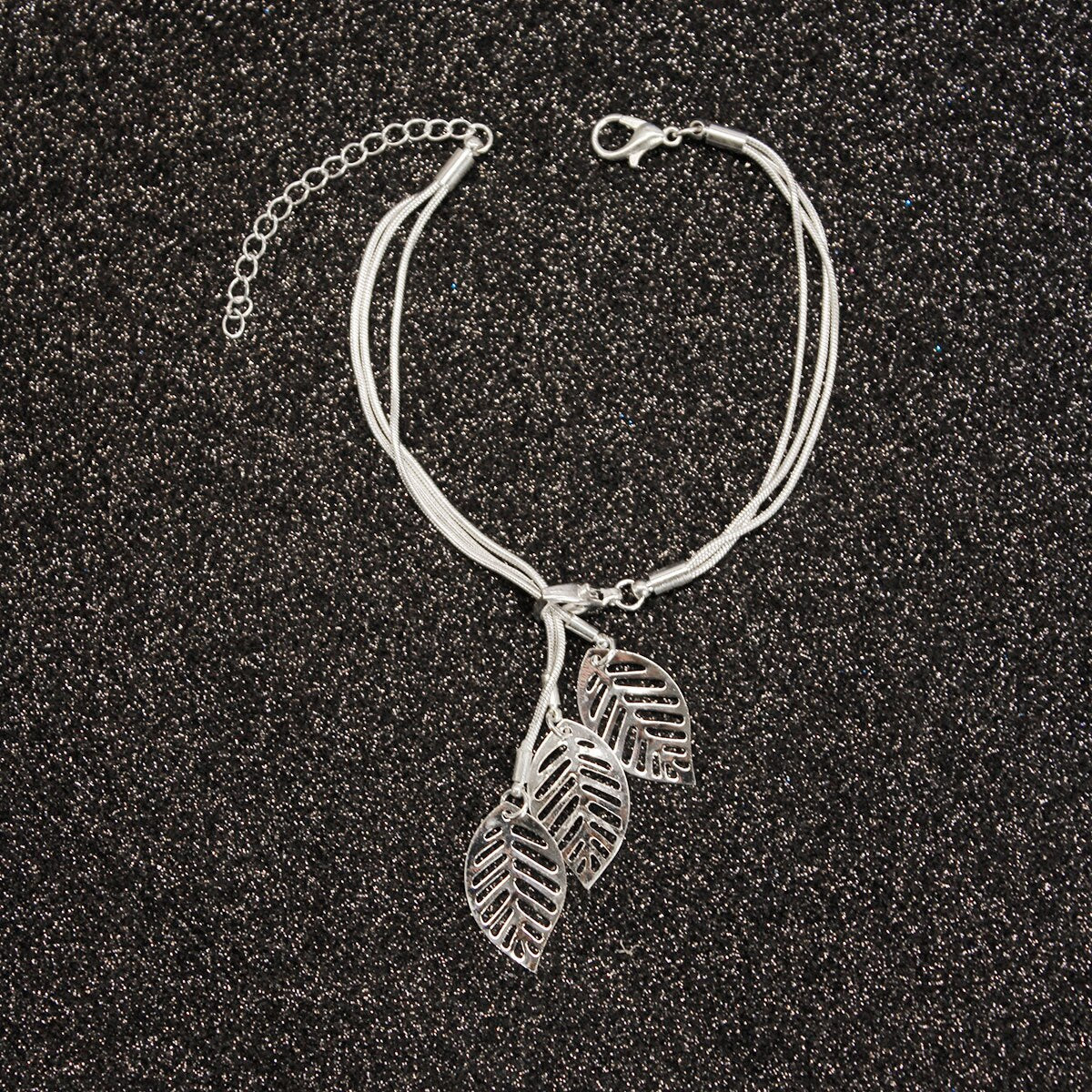 Korean Version Of Ins Gold Wire Mesh Hollow Heart Leaf Bracelet
