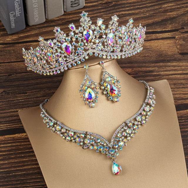 Gorgeous Crystal AB Bridal Jewelry Sets