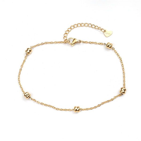 Tobilleras de color dorado para mujer, cadena para el pie, joyería para pies descalzos