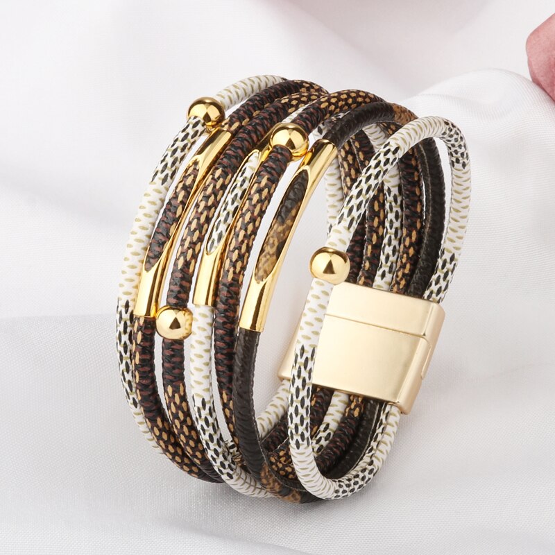 Multilayer Fashion Boho Magnetic Wrap Accessories  Bangle for Women