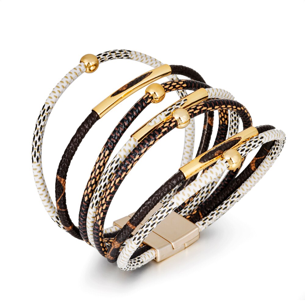 Multilayer Fashion Boho Magnetic Wrap Accessories  Bangle for Women