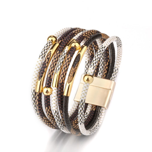 Multilayer Fashion Boho Magnetic Wrap Accessories  Bangle for Women