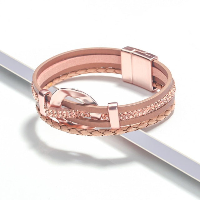 Multilayer Fashion Boho Magnetic Wrap Accessories  Bangle for Women