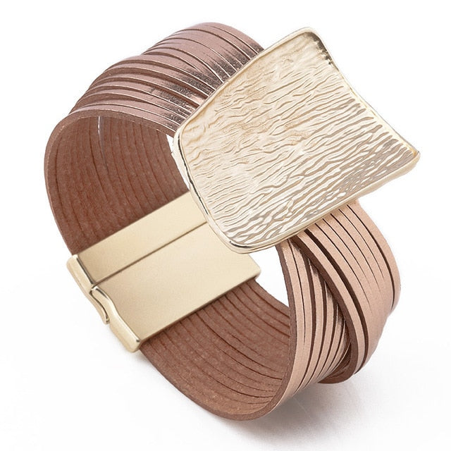 Multilayer Fashion Boho Magnetic Wrap Accessories  Bangle for Women