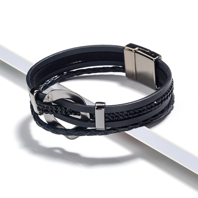 Multilayer Fashion Boho Magnetic Wrap Accessories  Bangle for Women