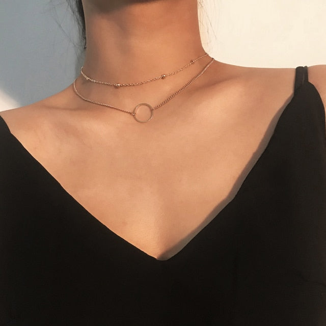 Fashion Layered Pearl Flower Pendant Necklace
