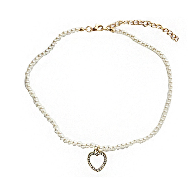 Simple Design Small Simulated Pearls Necklace
