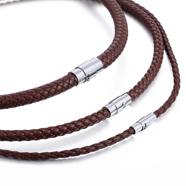 Classic Men's Leather Necklace Choker