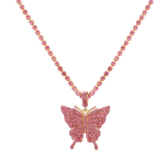Big Butterfly Pendant Necklace