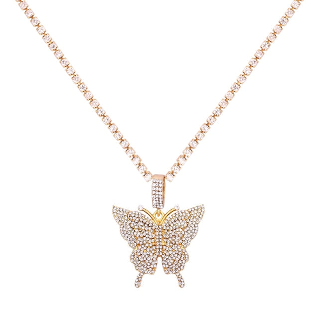 Big Butterfly Pendant Necklace