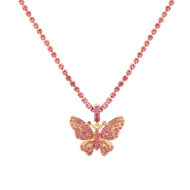 Big Butterfly Pendant Necklace