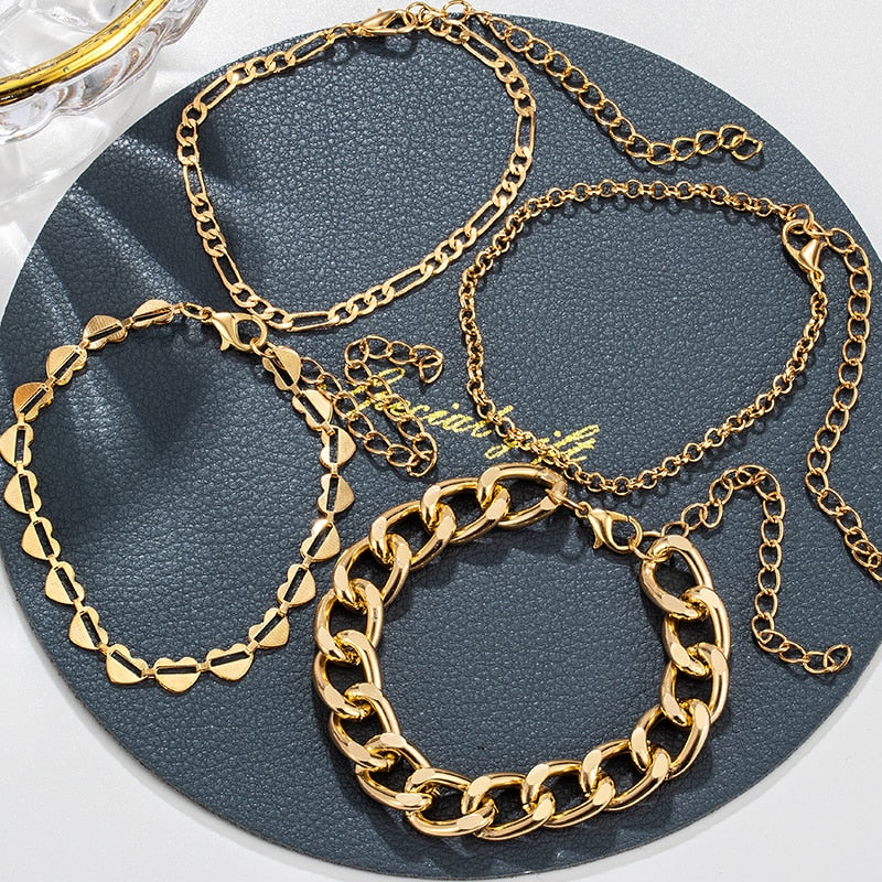 Fashion Gold Multilayer Chain Bracelets For Women