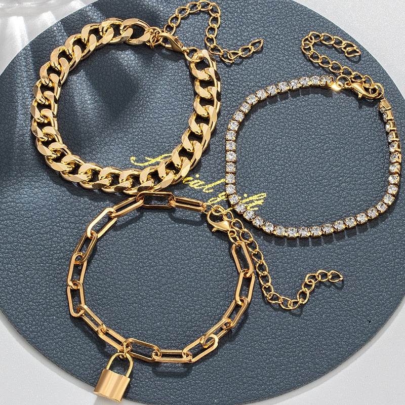 Fashion Gold Multilayer Chain Bracelets For Women
