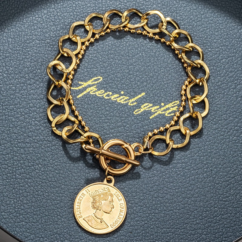 Fashion Gold Multilayer Chain Bracelets For Women