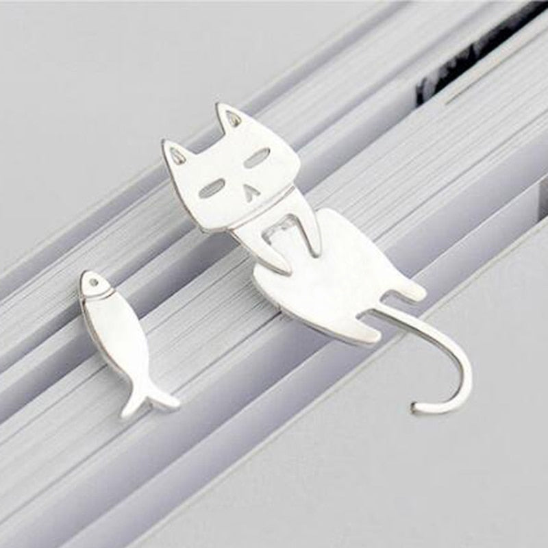 Cute Cat and Fish Stud Earrings for Women