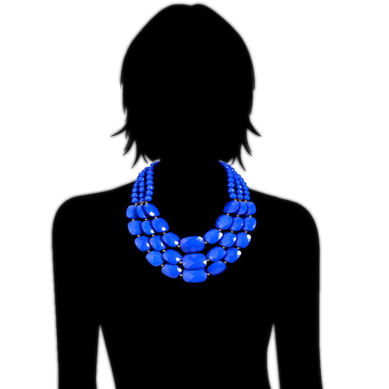 Multi layer  Luxury Statement Choker Necklace Jewellery Sets
