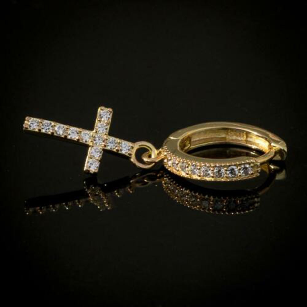 New Trendy Cross Drop Earring