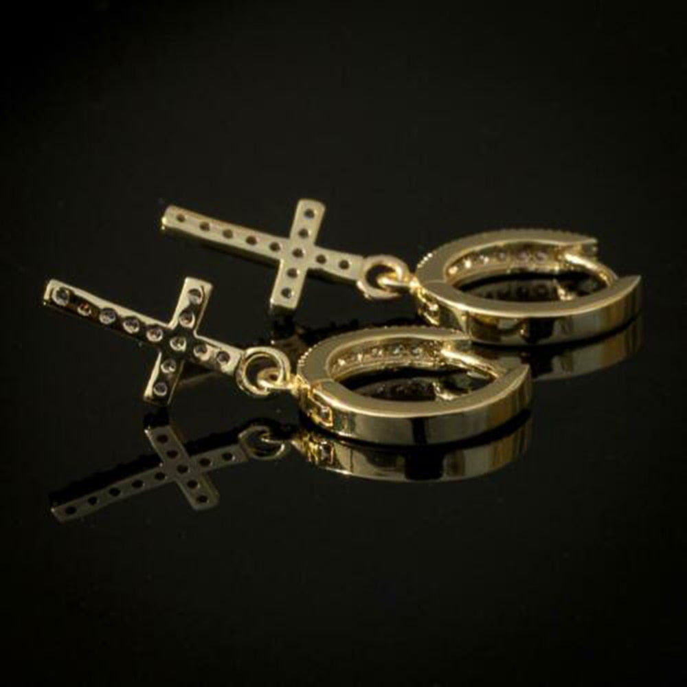 New Trendy Cross Drop Earring