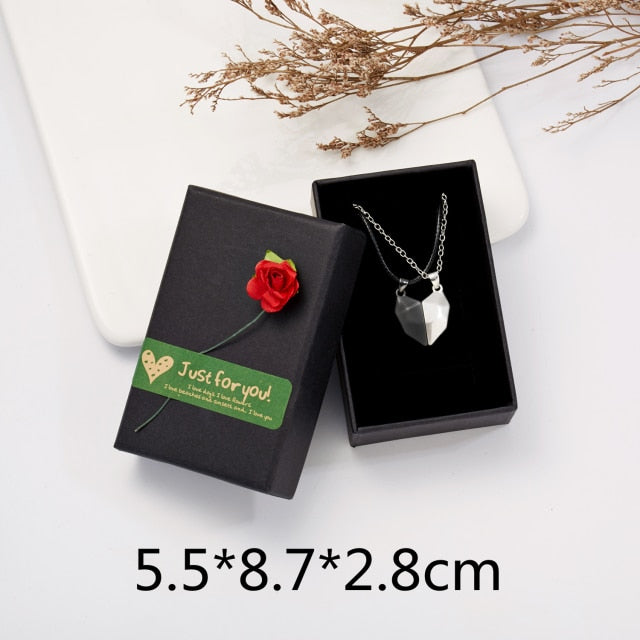 Magnetic  Astronaut Lovers Heart Pendant