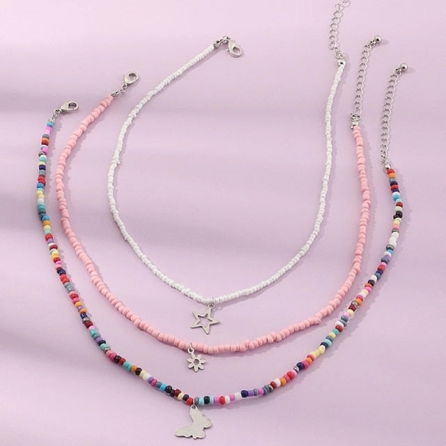 Fashion Boho Beads Choker Necklaces