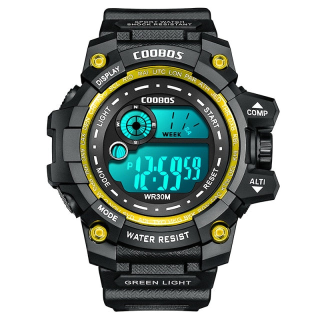 Boys Waterproof LED Cool Luminous Digital Watch