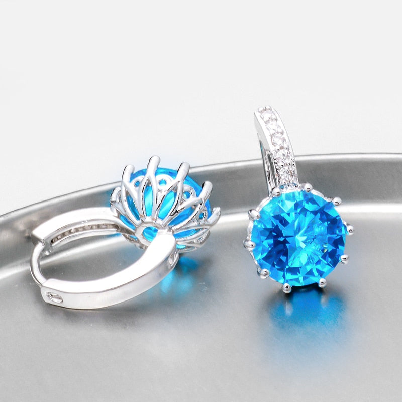 AAA CZ Element Stud Earrings For Vintage Crystal Earrings