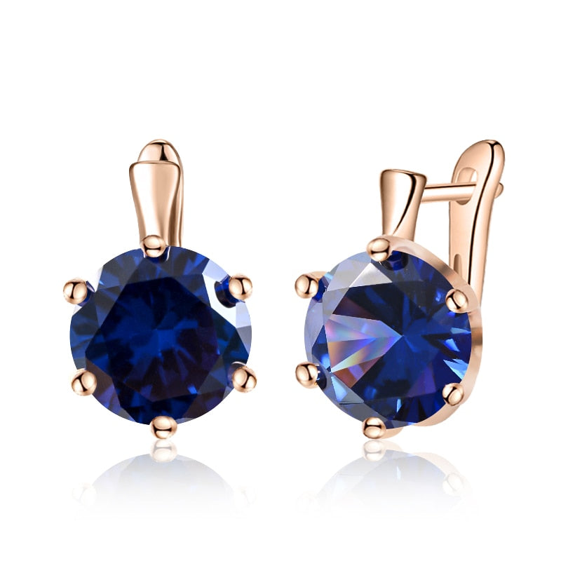 AAA CZ Element Stud Earrings For Vintage Crystal Earrings