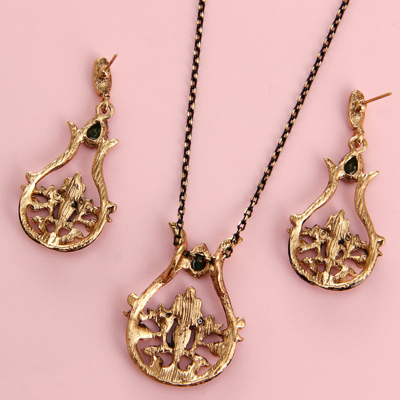 Bijouterie  Rhinestone Earrings and Necklace Set