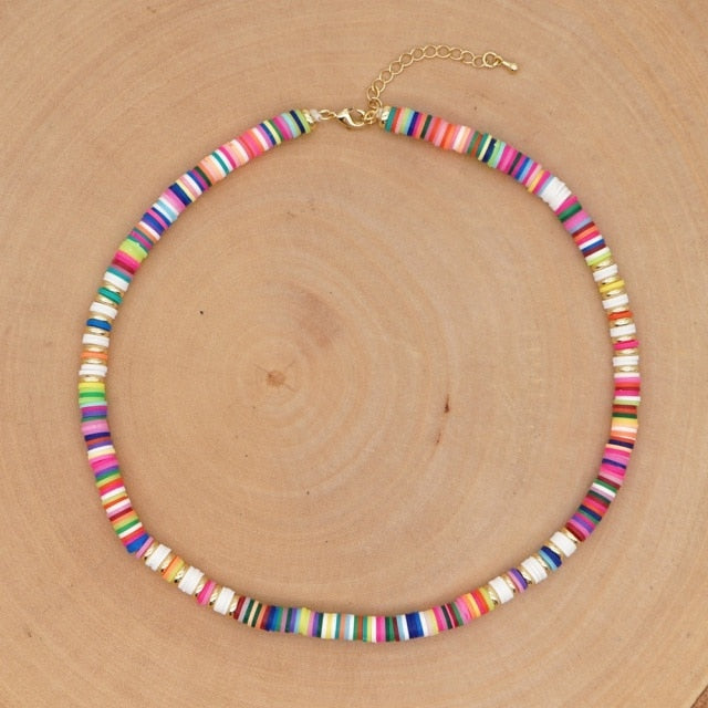 Women Disc Beads Choker African  Necklaces