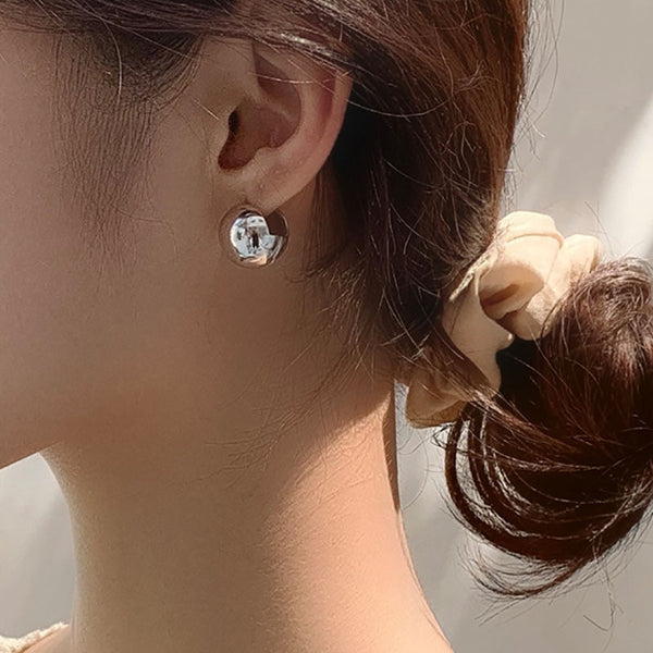 Fashion 925 Sterling Silver Smasll Bead Earrings for Women