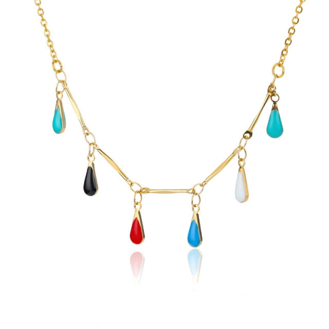 Heart  Gold Chain Zircon Heart Pendant Necklace