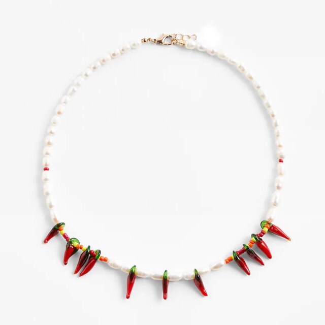 ZA Nature Stone Pearl Necklaces
