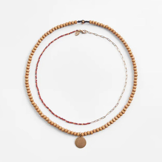 ZA Nature Stone Pearl Necklaces