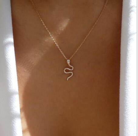 New Animal Snake Dangle Women Pendant Necklace
