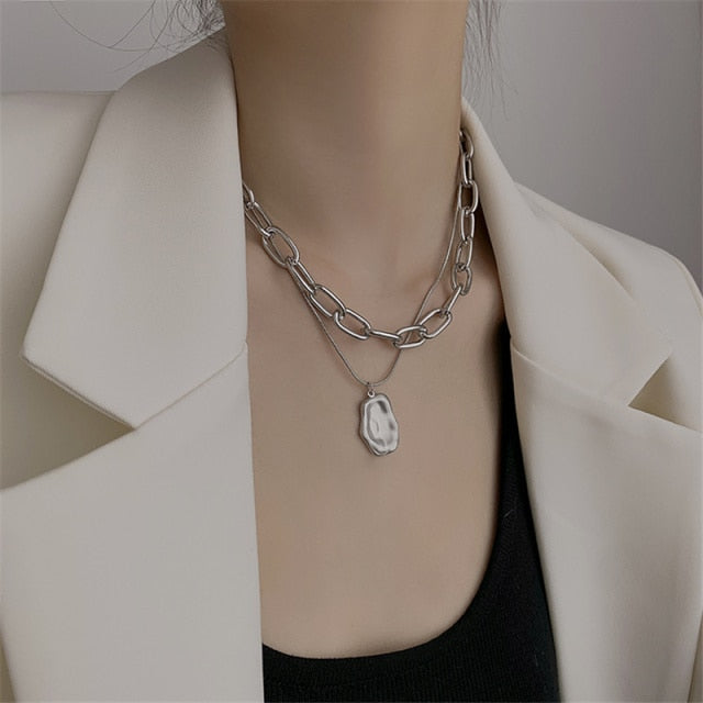Punk Vintage Snake Pendant Necklace