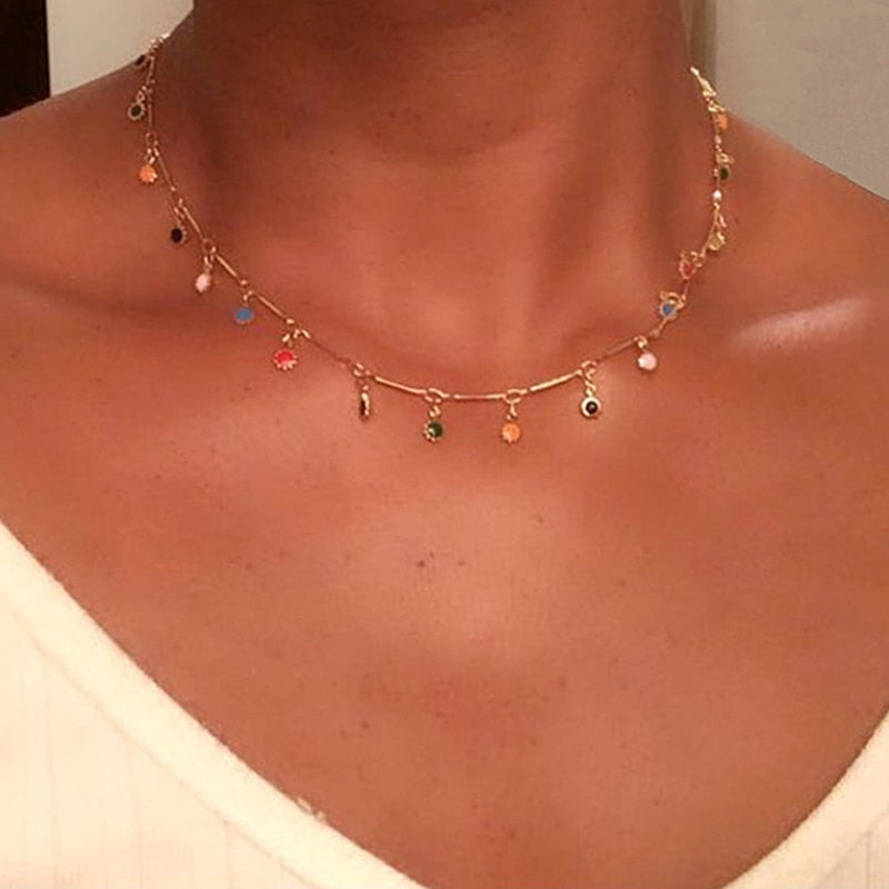 Tocona Bohemian Colorful Beaded Necklace