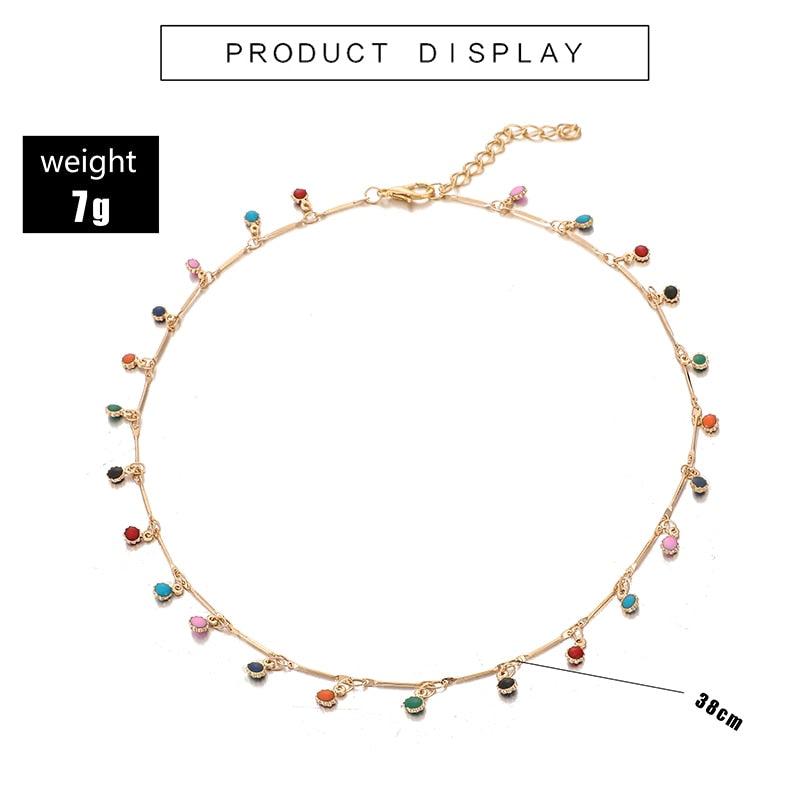 Tocona Bohemian Colorful Beaded Necklace